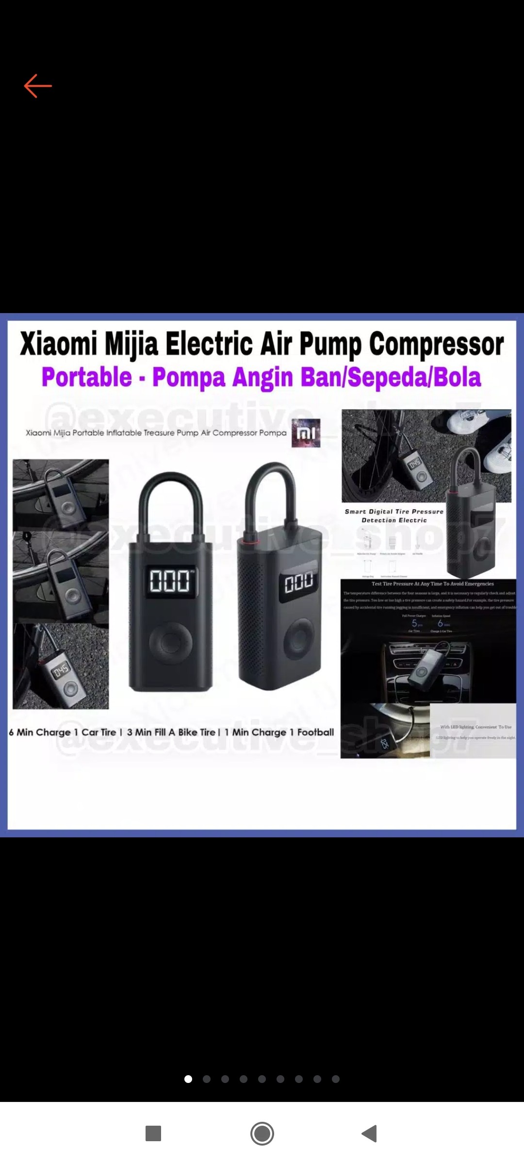 Xiaomi Mijia Electric Air Pump Compressor Portable - Pompa Angin Ban / Sepeda / Bola