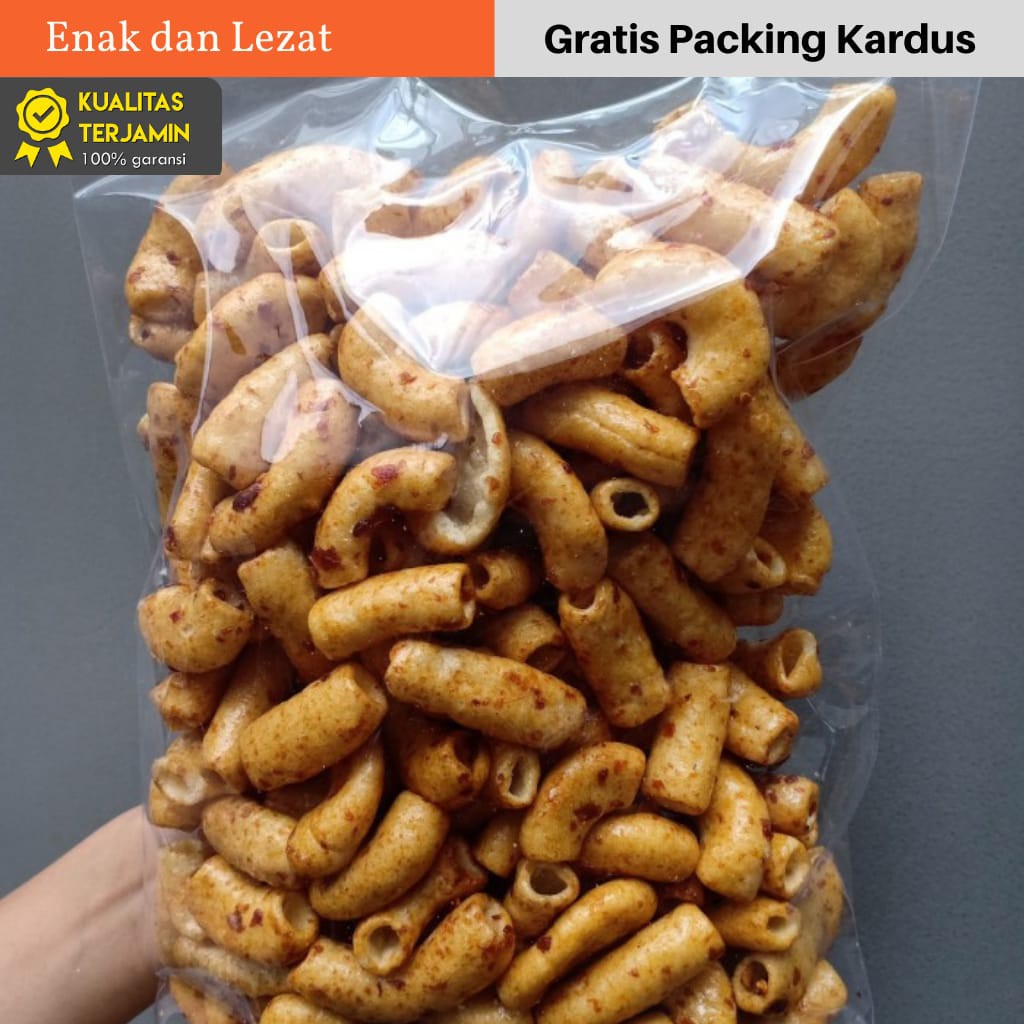 Jual Snack Kiloan Makaroni Bumbu Rujak Gram Makanan Ringan Cemilan Camilan Jajanan Murah