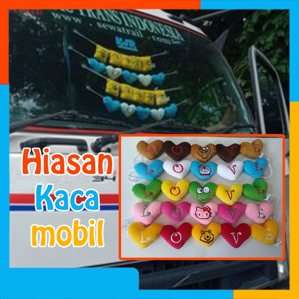 Gantungan Tempelan Boneka &quot; I LOVE U &quot; Kaca Mobil