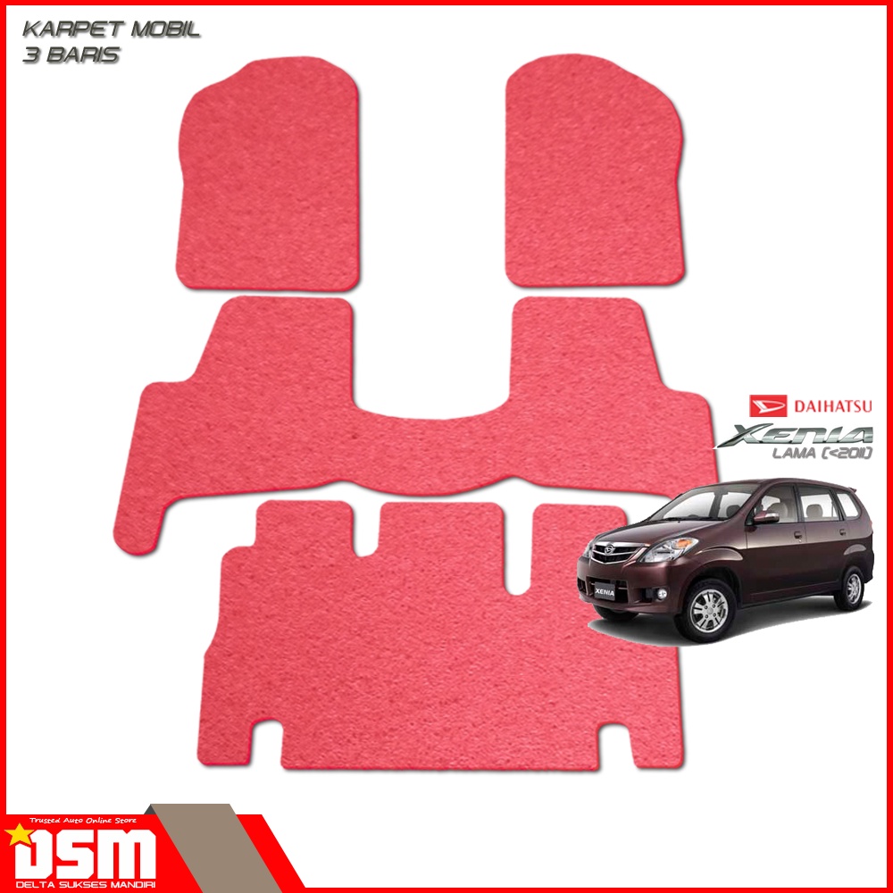 Karpet Mobil Daihatsu Xenia Lama (2004-2011) - 3 baris / Karpet Mie Avanza Tebal Dan Empuk  / DSM