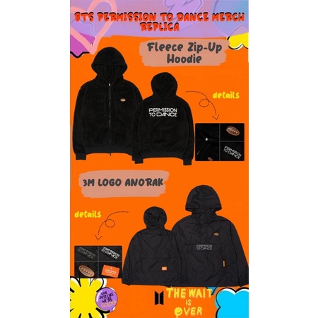 REPLIKA BTS PERMISSION TO DANCE HOODIE & 3M ANORAK JACKET