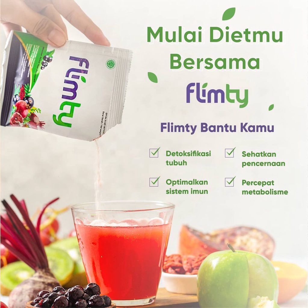 FLIMTY Fiber Minuman Pelangsing Detox Antioksidan - Sachet