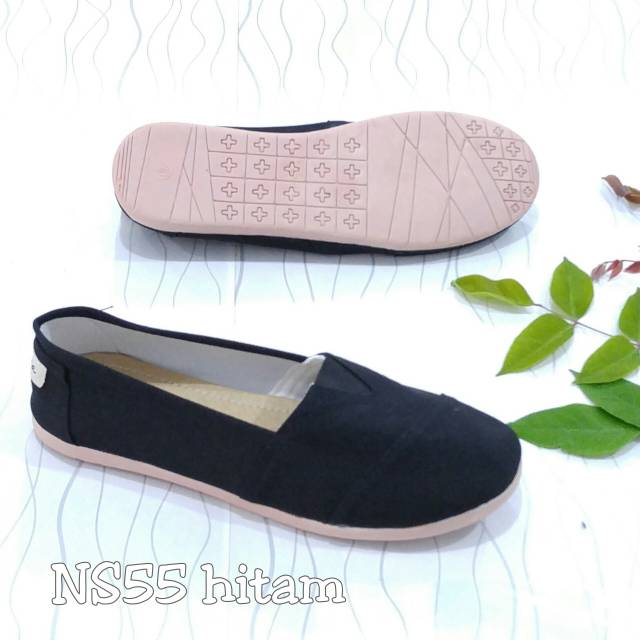 Borneo NS55 SEPATU FLATSHOES Kanvas  (6 WARNA)