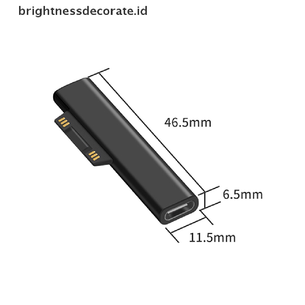 Konektor Konverter Pengisian Cepat Tipe C Female PD Untuk Surface Pro 3 4 5 6 Go