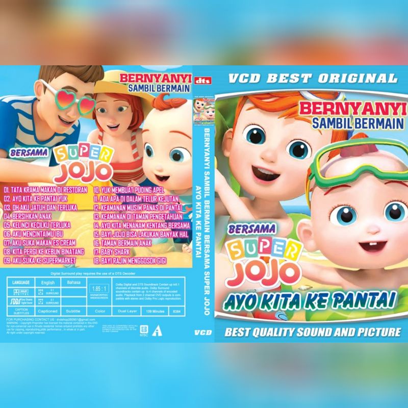 Kaset Lagu Anak Animasi - BERNYANYI DAN BERMAIN BERSAMA SUPER JOJO - AYO KITA KE PANTAI - HD