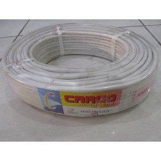 Kabel CARGO Tembaga 50m Serabut Putih NYMHYO 2x0,75 mm2 Similer Eterna