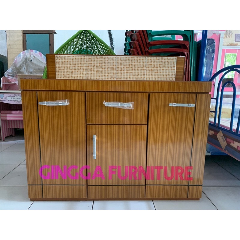 MEJA KOMPOR 3 PINTU RAK KOMPOR KITCHEN SET BAWAH RAK DAPUr