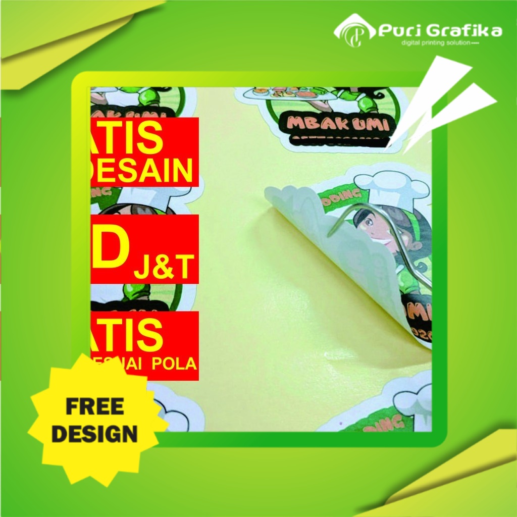 

Stiker Label Nama 5 cm Kue Makanan Tempel Toples Kardus Promosi Produk