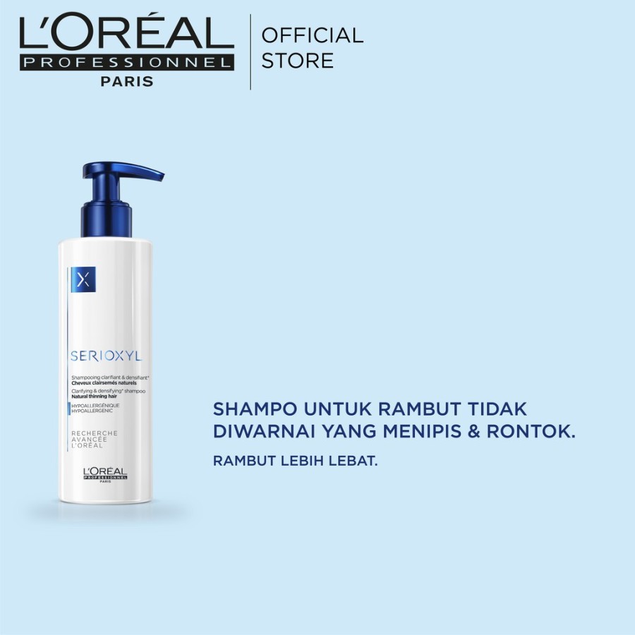 LOREAL SERIOXYL NATURAL HAIR SHAMPOO 250ML / Sampo Rambut Rontok