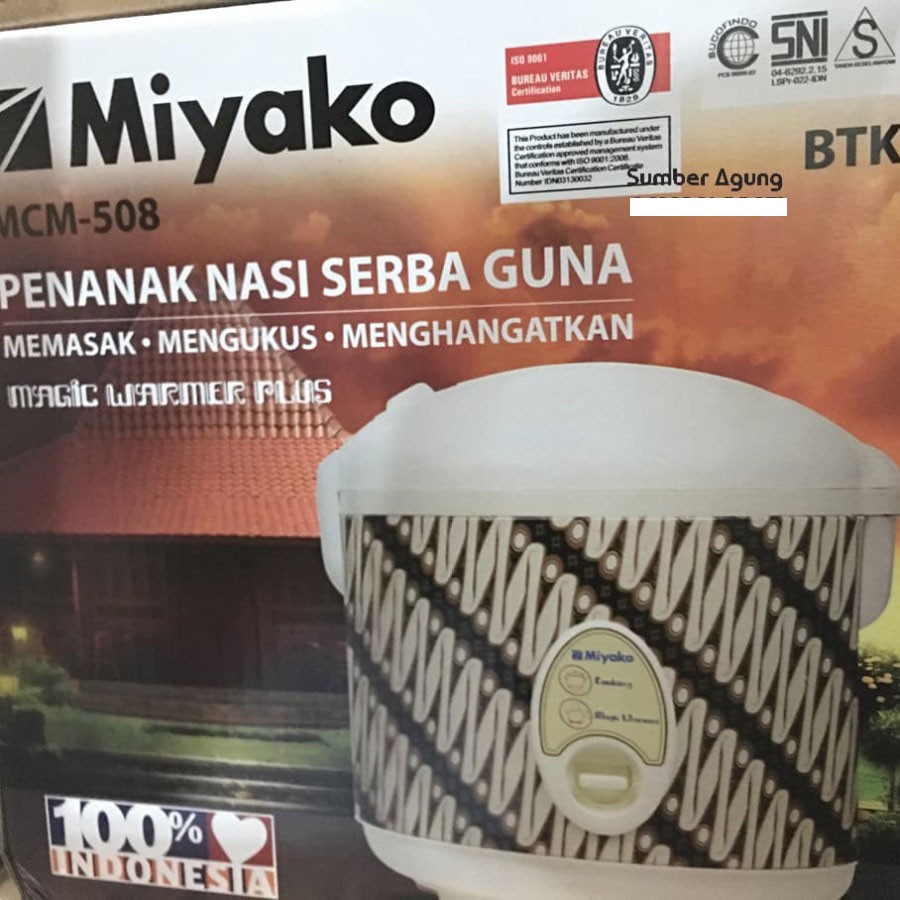 RICE COOKER MIYAKO MCM-508-BTK-PRG Motif Batik 1.8L