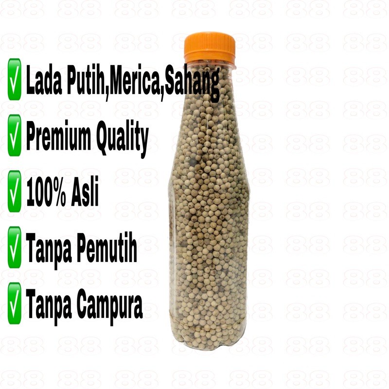 

BIJI LADA PUTIH/MERICA/SAHANG 250 gram