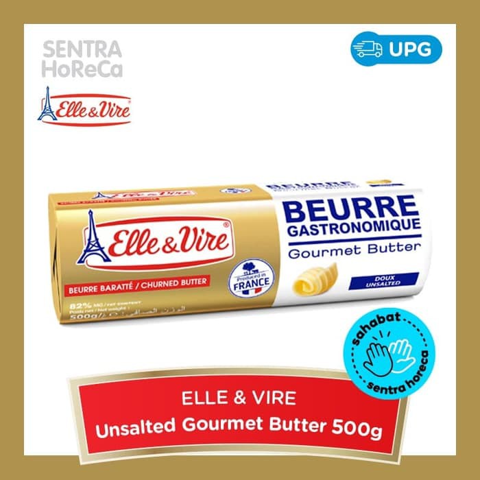 

Elle & Vire Unsalted Gourmet Butter 500g