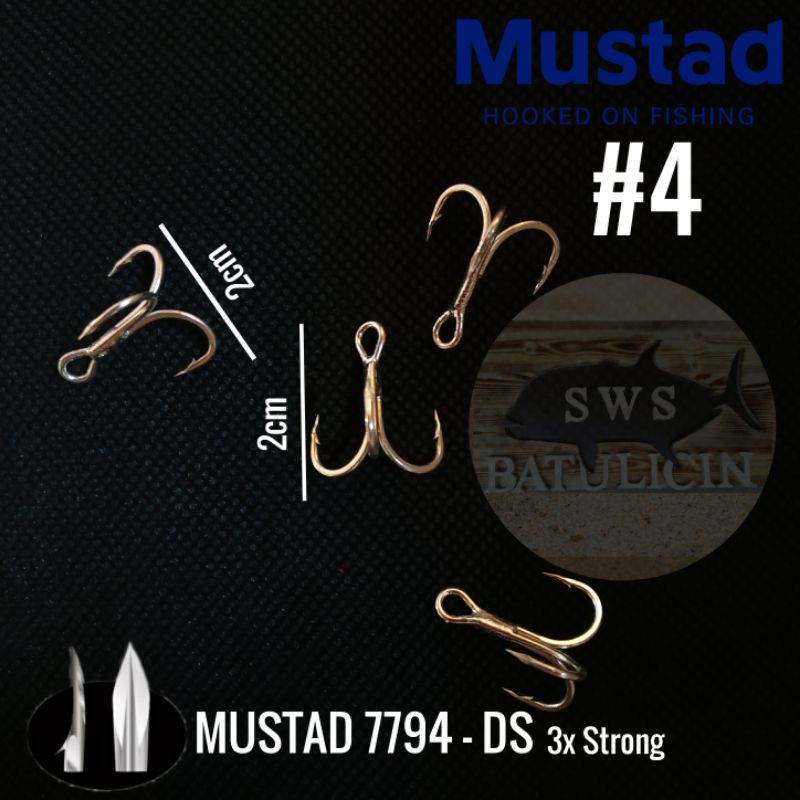 Treble Hook Mustad 7794-DS No.4