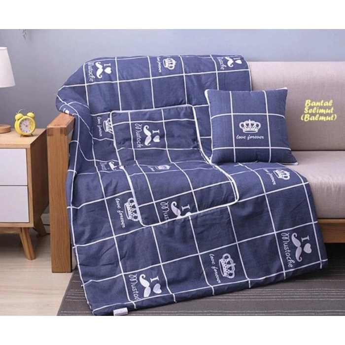 Selimut Dewasa BANTAL SELIMUT BALMUT SELIMUT LIPAT JADI BANTAL KARAKTER BANTAL MOBIL - CROWN(B5S1) S