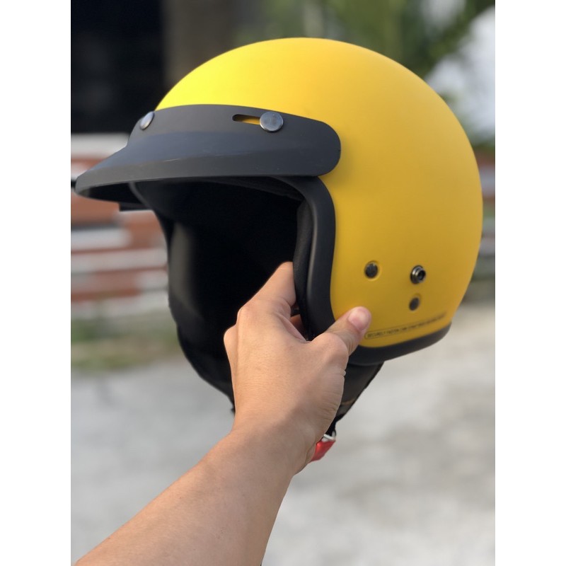 Helm Bogo Dewasa Retro Pet Full Leher Sni