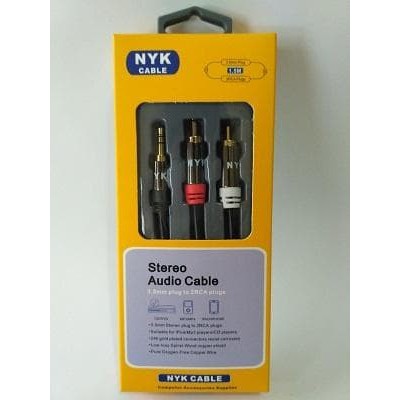 NYK Kabel Audio 3.5mm to 2x RCA Aux 3.5 mm NYK-AV35M2RCAM-150GL