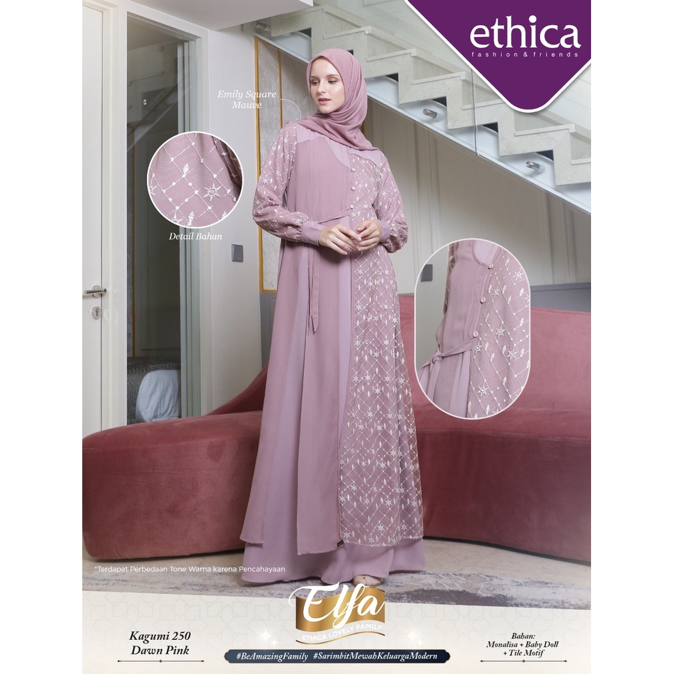 [Terbaru] Ethica Gamis Kagumi 250 Sarimbit elfa 250 Ready
