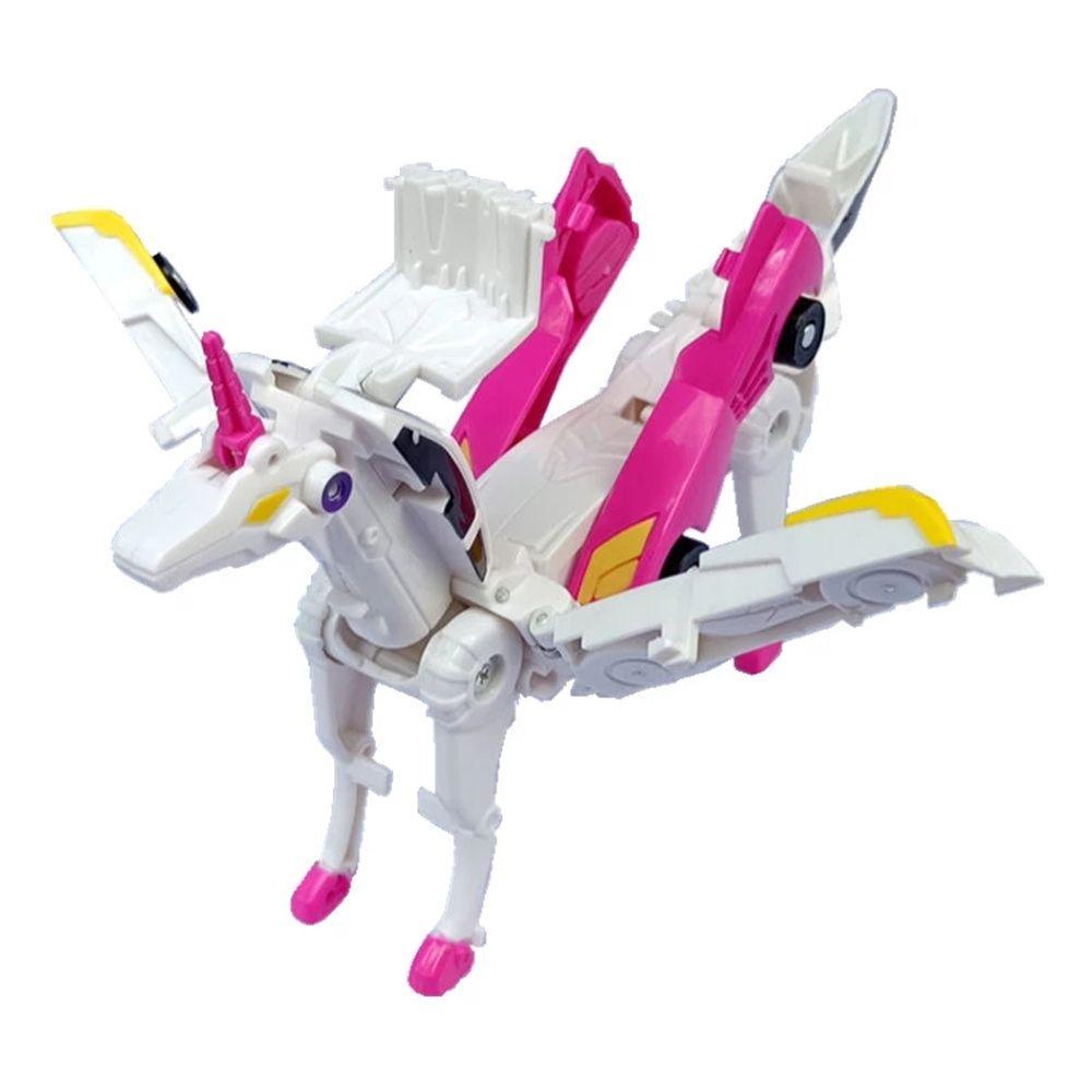 REBUY Rebuy Unicorn Robot Mainan Model Mobil Untuk Anak Kendaraan Mobil Mainan Action Figure Robot Mini Deformation Combining Toys