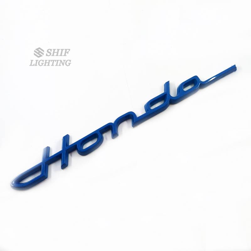 1pc Stiker Emblem Logo Honda Bahan Abs Warna Biru Untuk Dekorasi Mobil