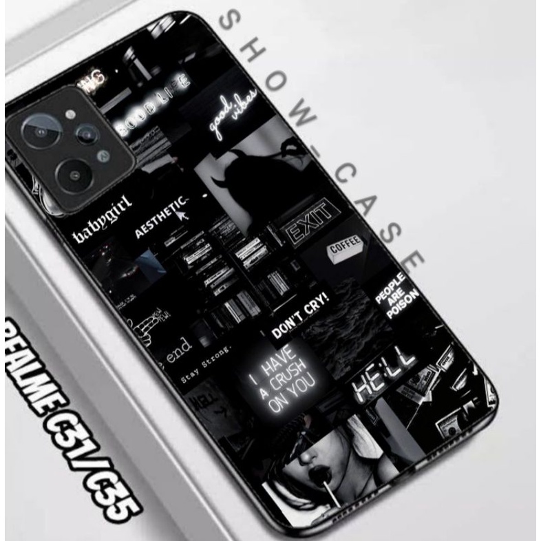 SHOWCASE CASE REALME C31/C35 DESIGN AESTHETIC BLACK WHITE SERIES