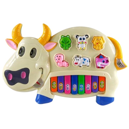 PIANO MUSIC MAINAN PIANO SAPI COW ANIMAL PIANO MUSIK DAN LAMPU KARAKTER