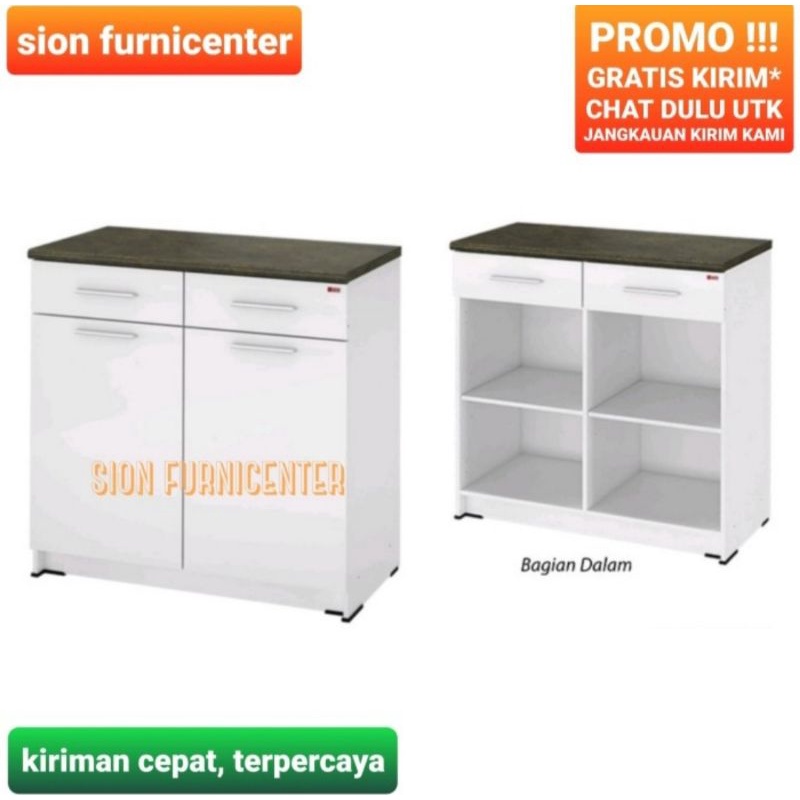 kabinet dapur / kitchen set 2 pintu + laci / rak dapur / kitchen cabinet / kabinet bawah / kabinet d