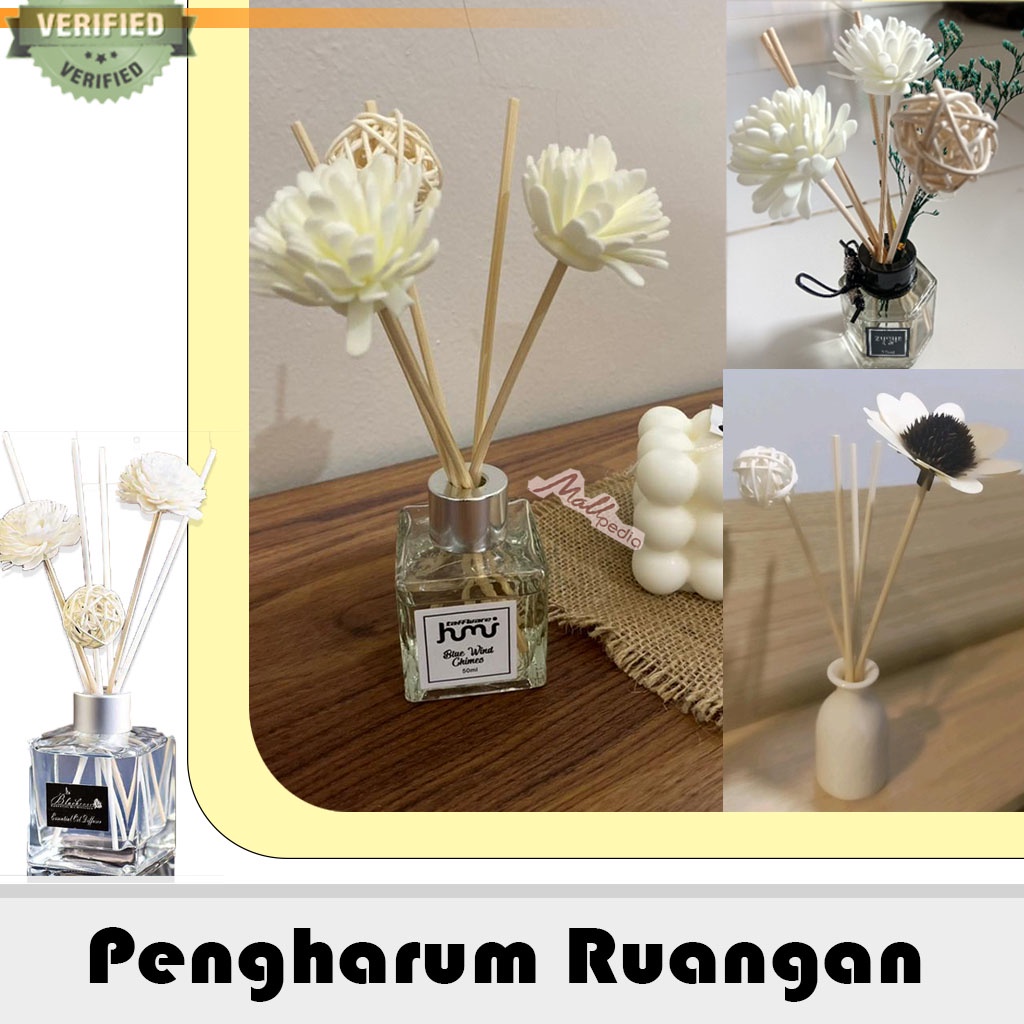 GS8pro Pengharum Parfum Ruang Parfum Ruangan Aroma Pewangi Minyak Parfum Diffuser Reed Rattan Sticks Blue Wind 50 ML Fireless Lavender Jasmine LAVEFIRE