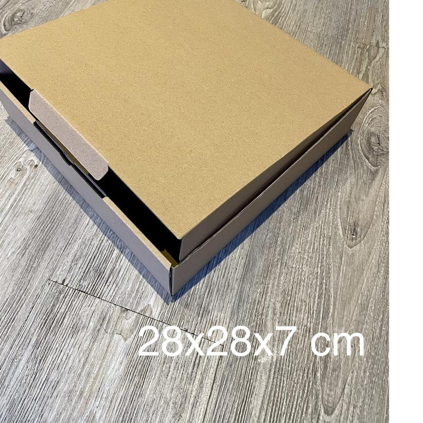 

✵ (10pcs) Kardus Uk. 28x28x7 cm....Die Cut kotak Kue, snack -aksesoris-dll model box pizza ☉