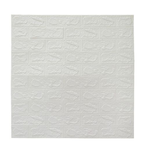 [BISA COD] Wallpaper Dinding Stiker Wallfoam 3D Sticker Dekorasi Kamar Rumah Murah Motif Bata-Putih