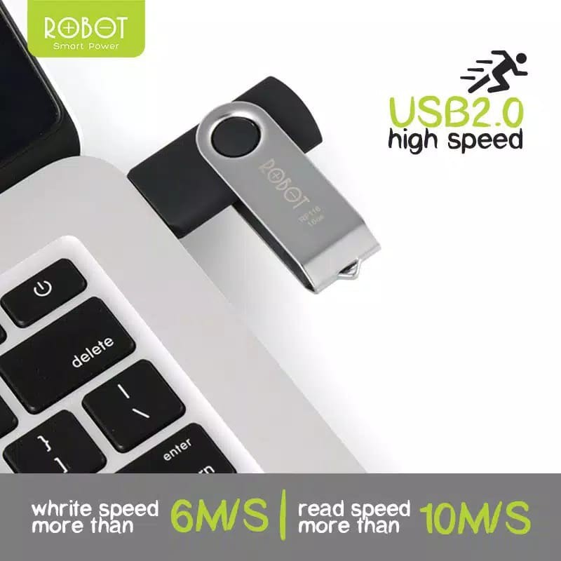 Robot RF108 Rotatable U-disks 8GB with Package Flash Drive High Speed Data Transfer GARANSI 1 TAHUN