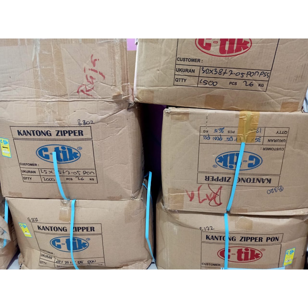 Grosir Plastik Ziplock atau Klip Pond Berat 27kg boleh campur ukuran dan warna