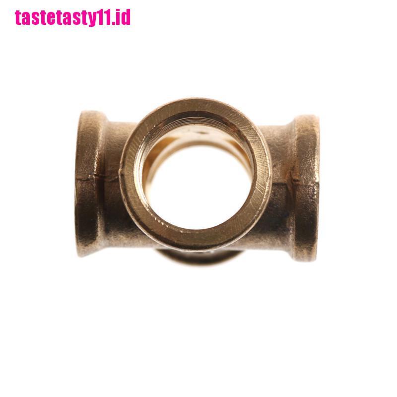 Adapter Coupler Pipa 4 Arah Female Thread BSP 1 / 2 Inch Bahan Kuningan
