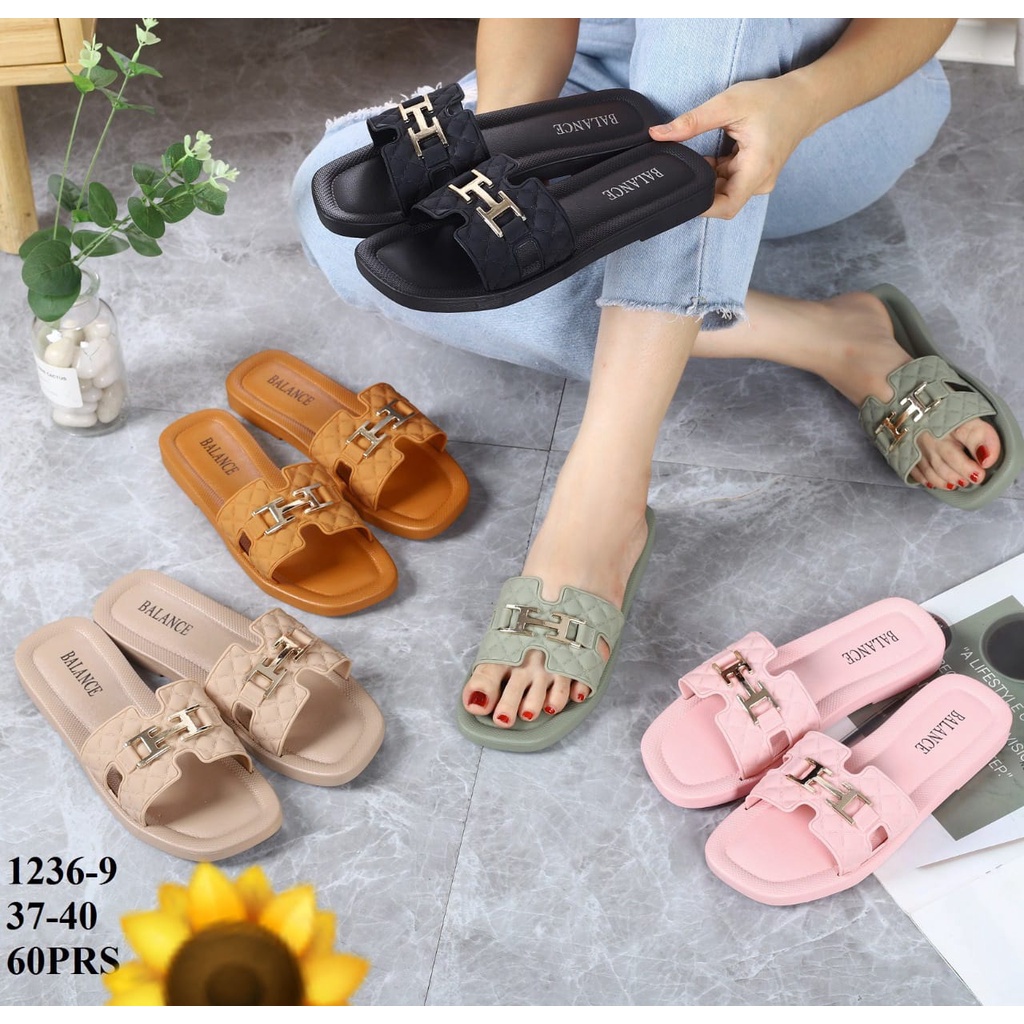 Sandal Karet Jelly Wedges Wanita import Model Terbaru Original Kekinian by AGUNG STYLE Balance 1236-9