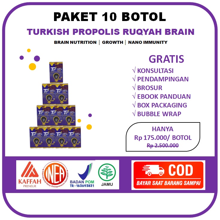 [Paket 10 Botol] Turkish Propolis Ruqyah Brain