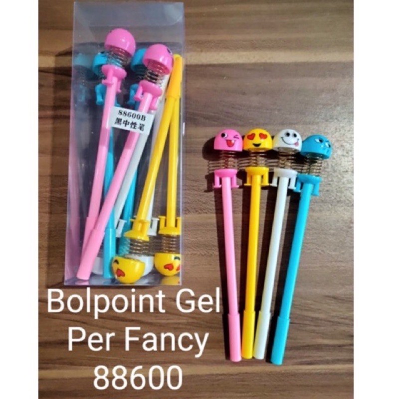 

[HARGA 12PCS] BOLPEN GEL KARAKTER EMOTICON / SPRING DOLL PEN FANCY