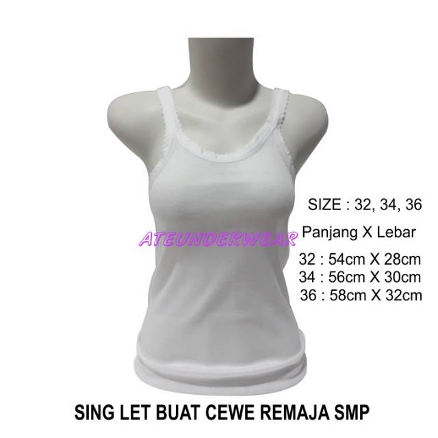 AT58-Kaos singlet remaja perempuan / singlet cewe usia tanggung