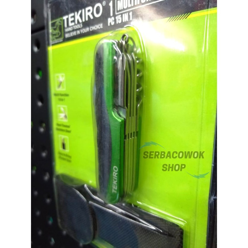 Tekiro Pisau Lipat Multifungsi 15 in 1 Multifunction Knife Termurah Berkualitas