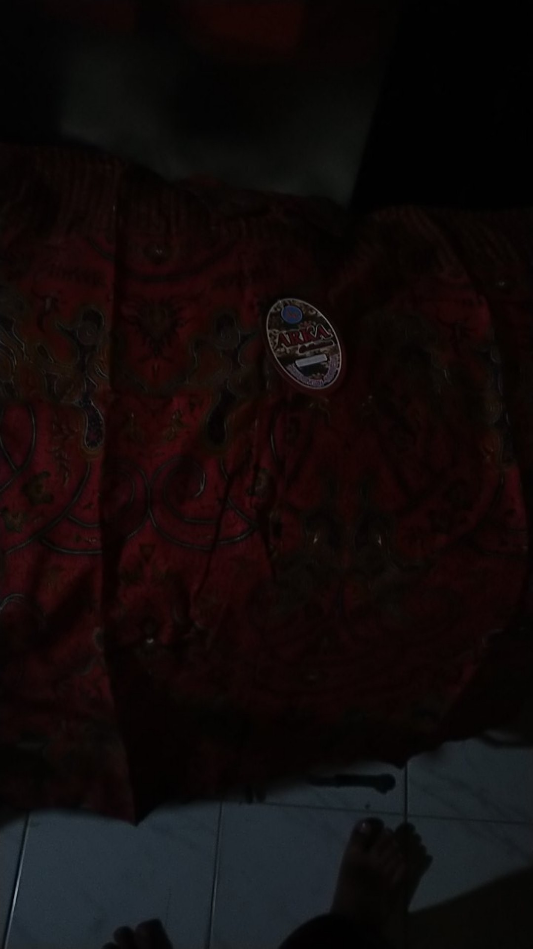 Kemeja Batik Pria Modern Kualitas Original Motif Naga Merah Sragam M L Xl