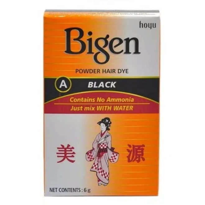 BIGEN Pewarna Rambut Black Hitam 6gr Powder Bubuk Semir Rambut Hitam BiGEN