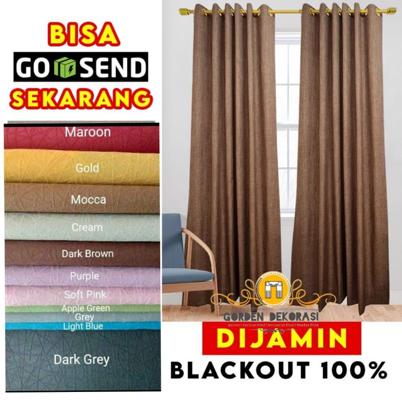 GORDEN BLACKOUT BLAZER POLOS PEACH SILVER CREAM JENDELA PINTU MINIMALIS TIRAI HORDENG GORDENG