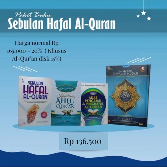 

DISKON SPESIAL PAKET BUKU SEBULAN HAFAL ALQUR'AN SPECIAL RAMADHAN TERBARU