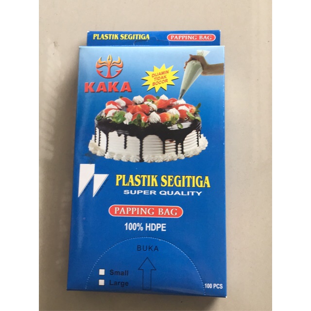MURAH PLASTIK SEGITIGA Per Box isi 100 pcs Piping Bag plastik untuk Hias Adonan Kue