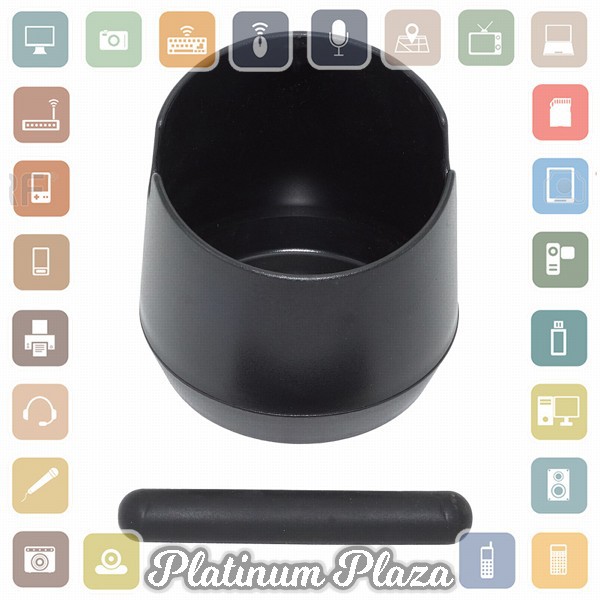 KNOCKB74000spresso Knock Box Waste Container Barista Non Slip Model A - EA0`2A6XIQ-- Black