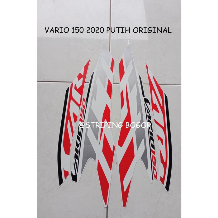 Striping Stiker Motor Honda Vario 150 2020 Lis Warna Putih Merah luwes