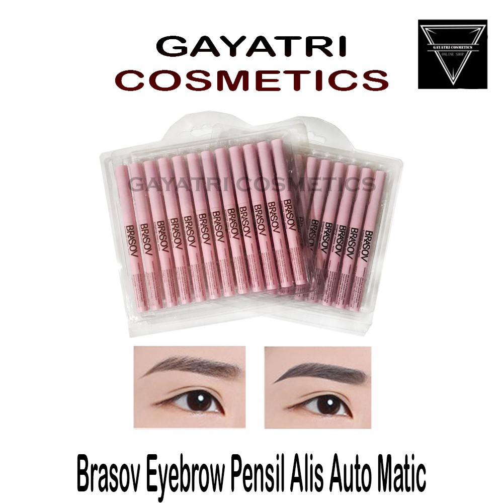 Brasov Eyebrow Pensil Alis Automatic 12 Pcs