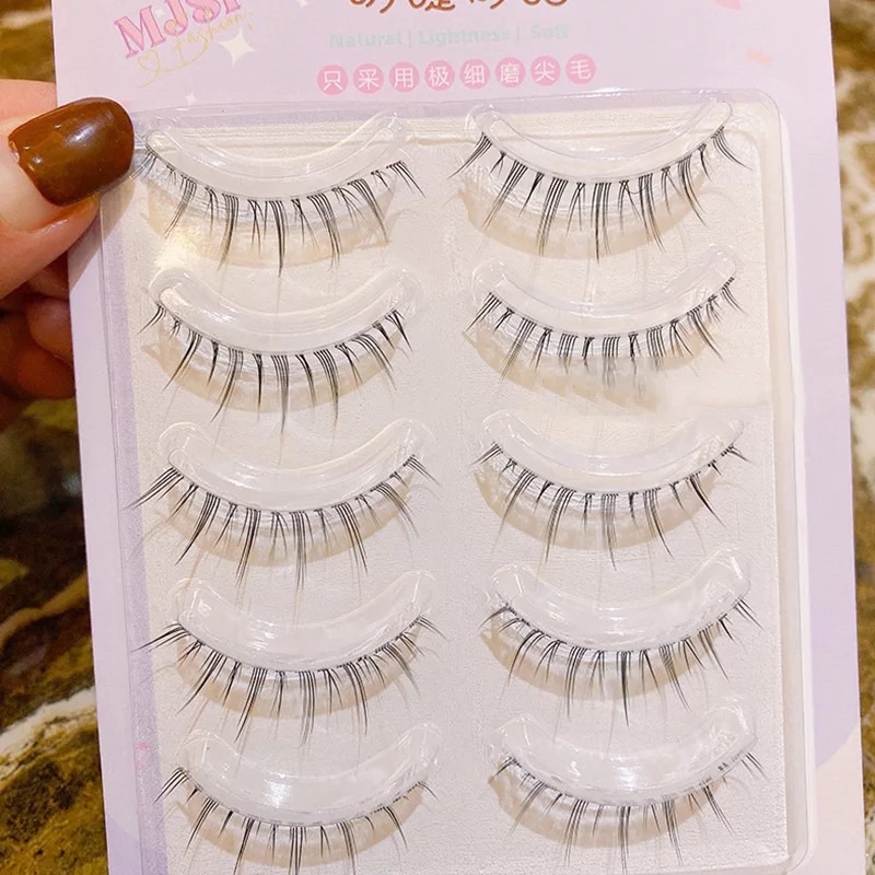 F29 - FAIRY JAPAN LASHES Natural False Eyelashes Transparent Stem False Eyelashes Comic False Eyelashes Nude Makeup Soft Sharpened Beauty Makeup