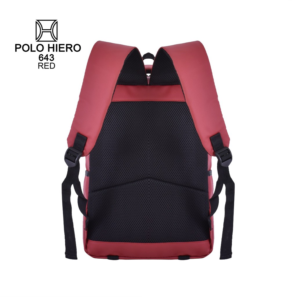Best seller! Ransel Polo Hiero 643 Tas Sekolah Stylish Bahan Lembut,Licin (Free Kabel USB Extension) BISA COD-4