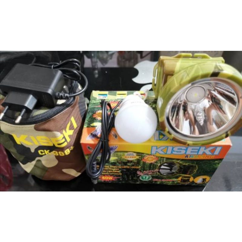 senter kapala kiseki 50w/ ck-398/ super terang/ waterproof/head lamp 50w