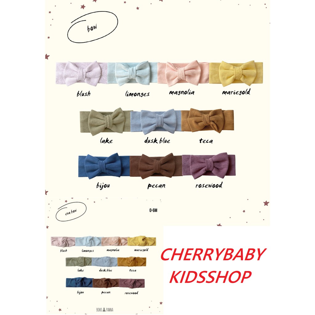 BOHOPANNA - BIG BOW EVA BOW - Bandana Pita Bayi Bandana Newborn CBKS