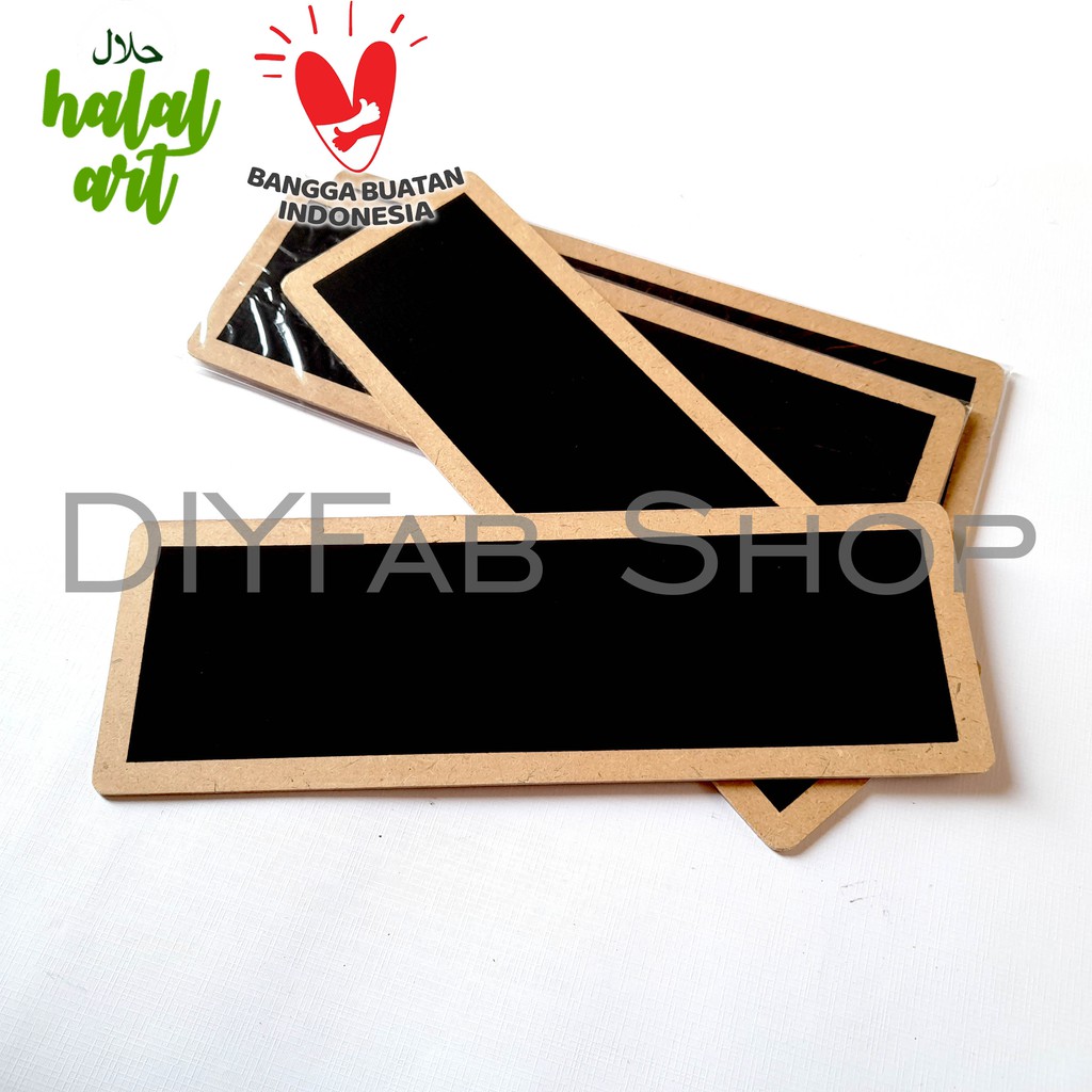 

Signage Papan Tulis Mini Datar Stackable ukuran 10 x 30 cm bisa ditumpuk Blackboard Mini